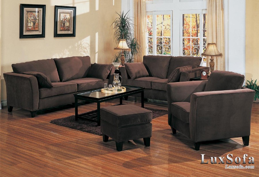 sofa co dien mau nau SC31