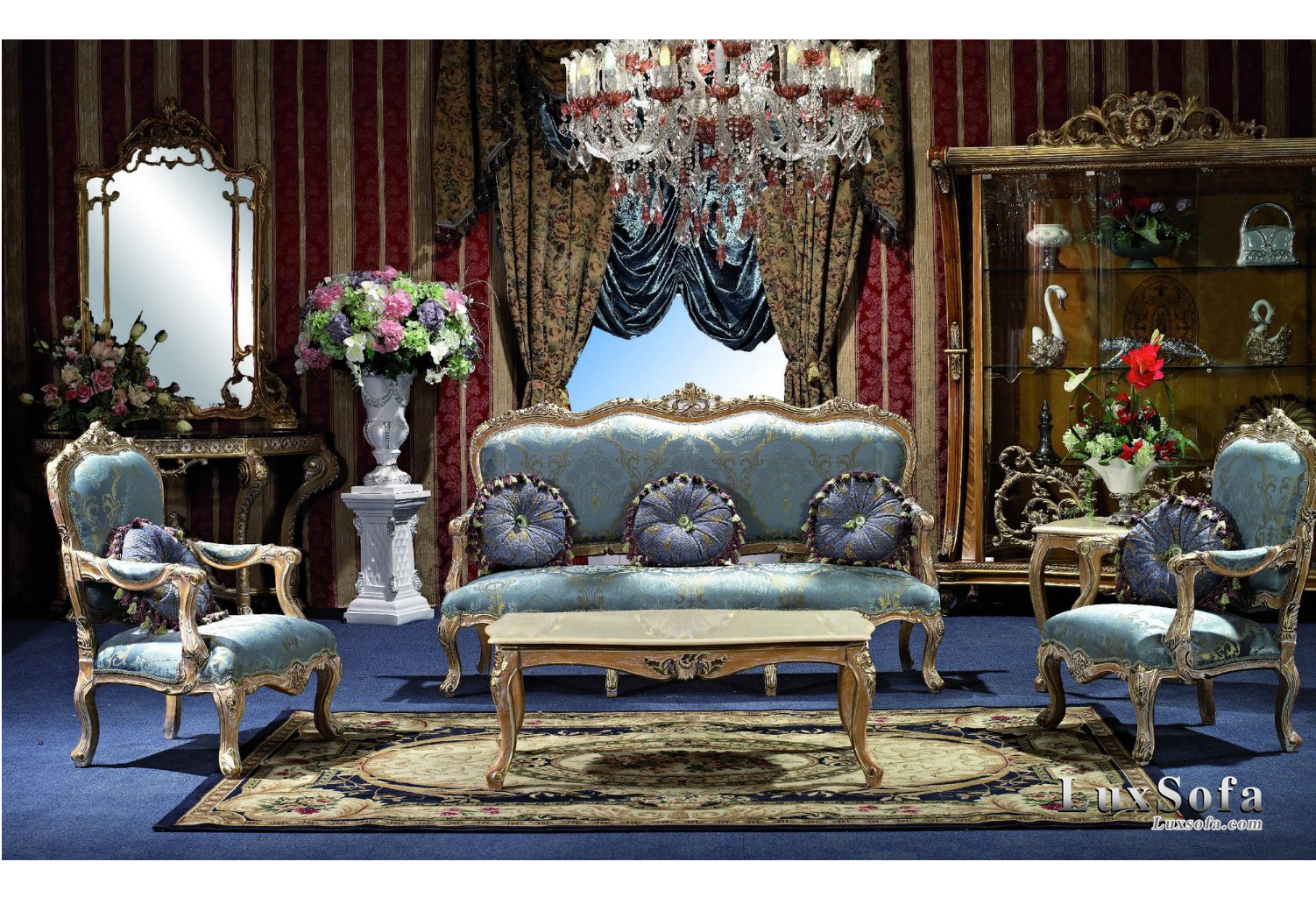 Sofa cổ điển quý phái thanh lịch SC40 1 sofa co dien quy phai thanh lich SC40