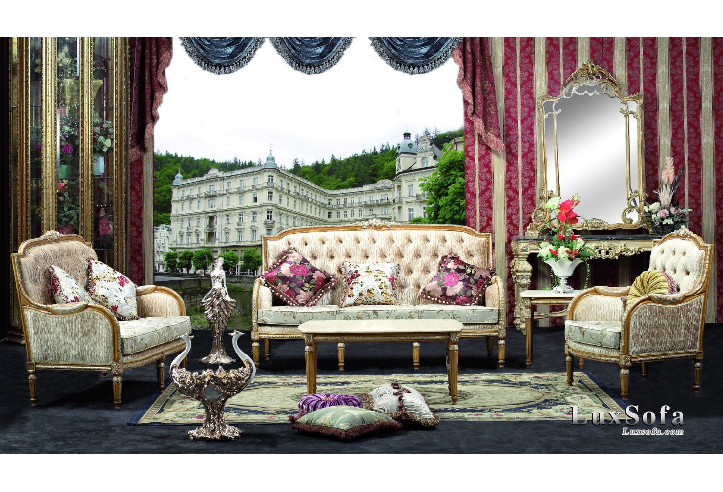Sofa cổ điển sang trọng quý phái SC44 1 sofa co dien sang trong quy phai SC44