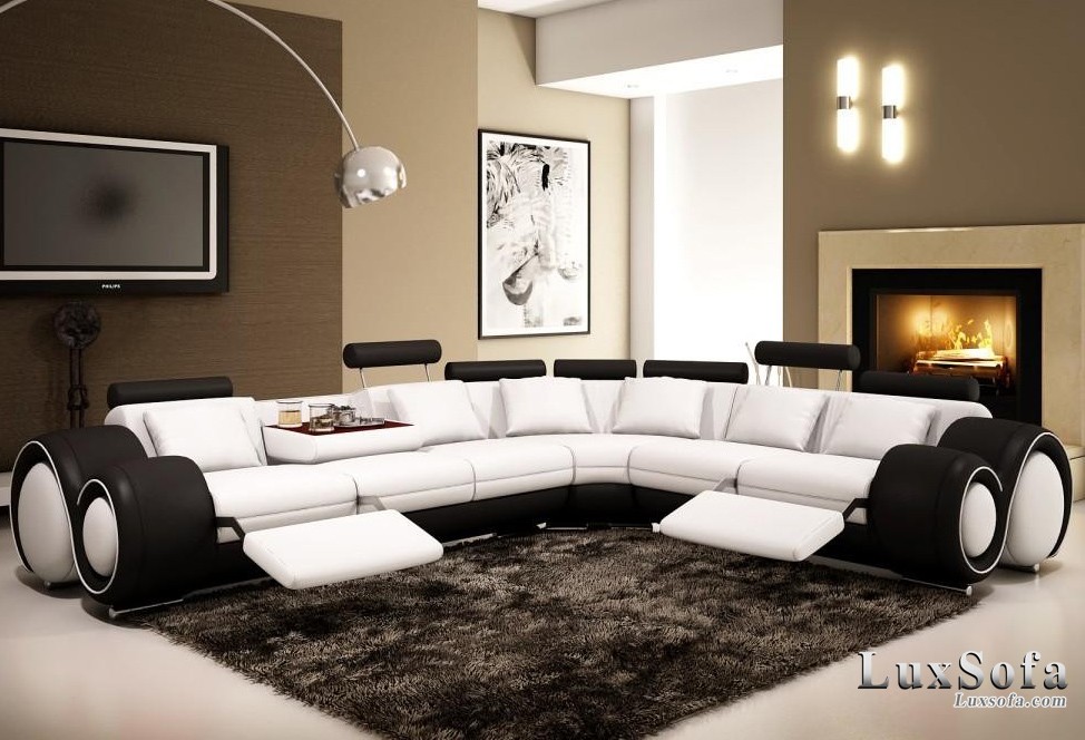 Sofa góc độc đáo màu trắng SG21 1 sofa goc doc dao mau trang SG21