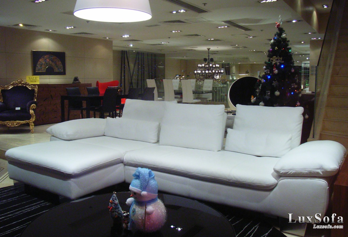 Sofa góc thanh lịch màu trắng SG53 1 sofa goc thanh lich mau trang SG53