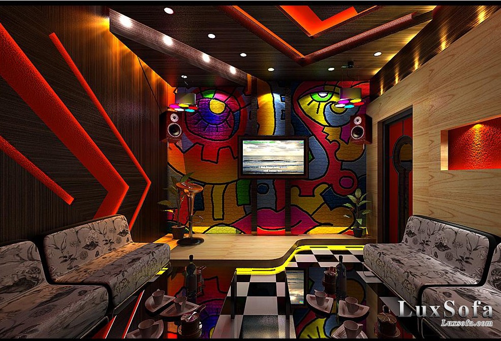 Sofa karaoke hiện đại họa tiết Sk02 1 sofa karaoke hien dai hoa tiet Sk02