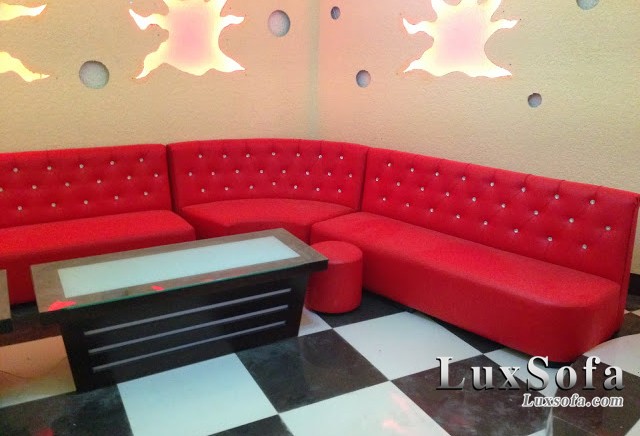 Sofa karaoke hiện đại màu đỏ Sk09 1 sofa karaoke hien dai mau do sk09