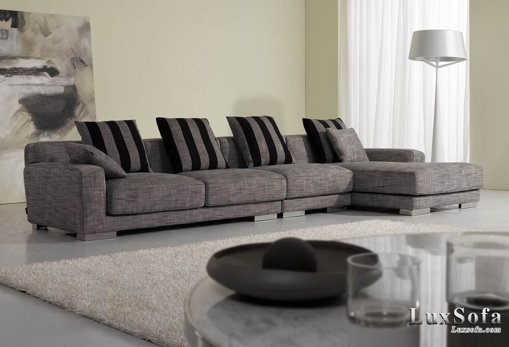 Sofa vải nhập khẩu 2 sofa vai hien dai sang trong SV12 1