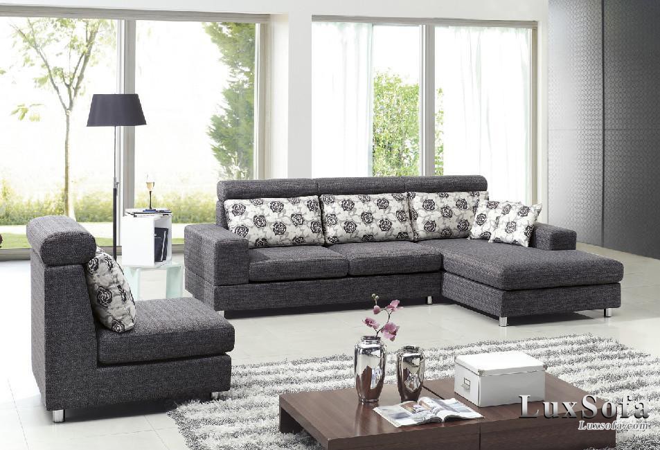 Sofa vải màu đen SV16 1 sofa vai mau den SV16
