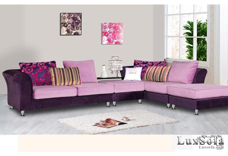 Sofa vải màu tím SV17 1 sofa vai mau tim SV17