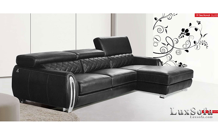 Sofa da màu đen hiện đại SD010 1 sofa20da4