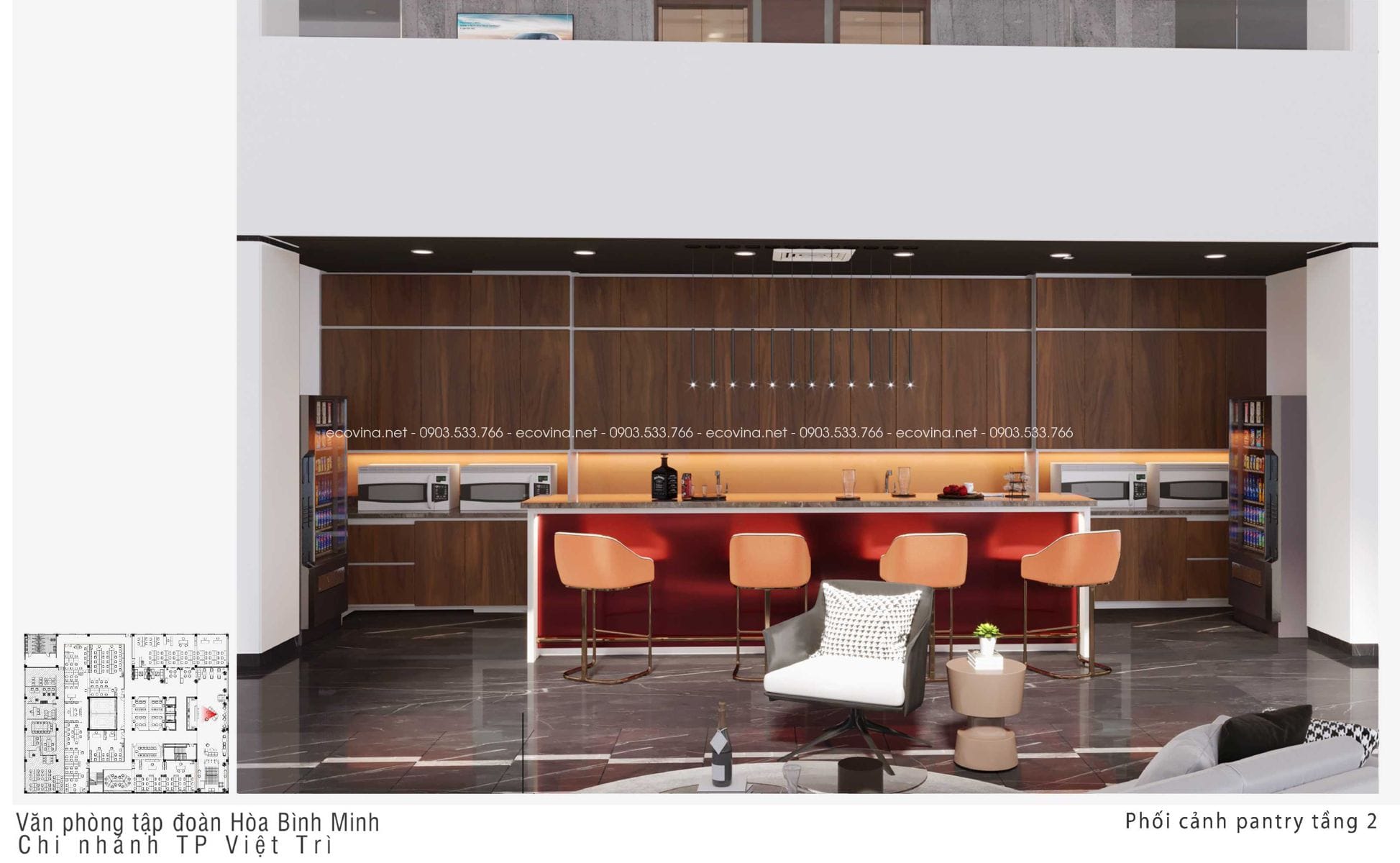thiet ke thi cong noi that van phong Hoa Binh Minh viet tri dep 10