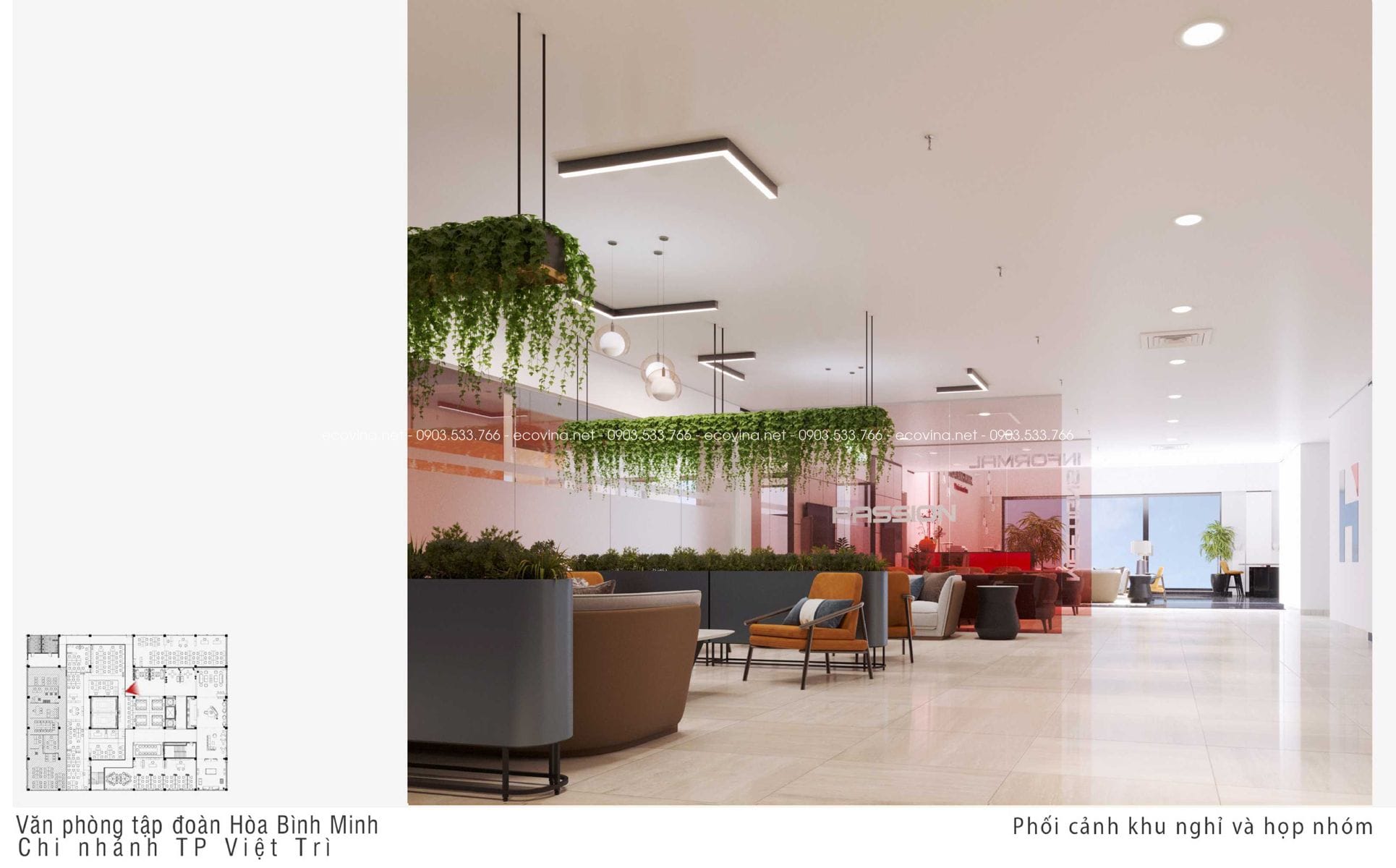 thiet ke thi cong noi that van phong Hoa Binh Minh viet tri dep 12