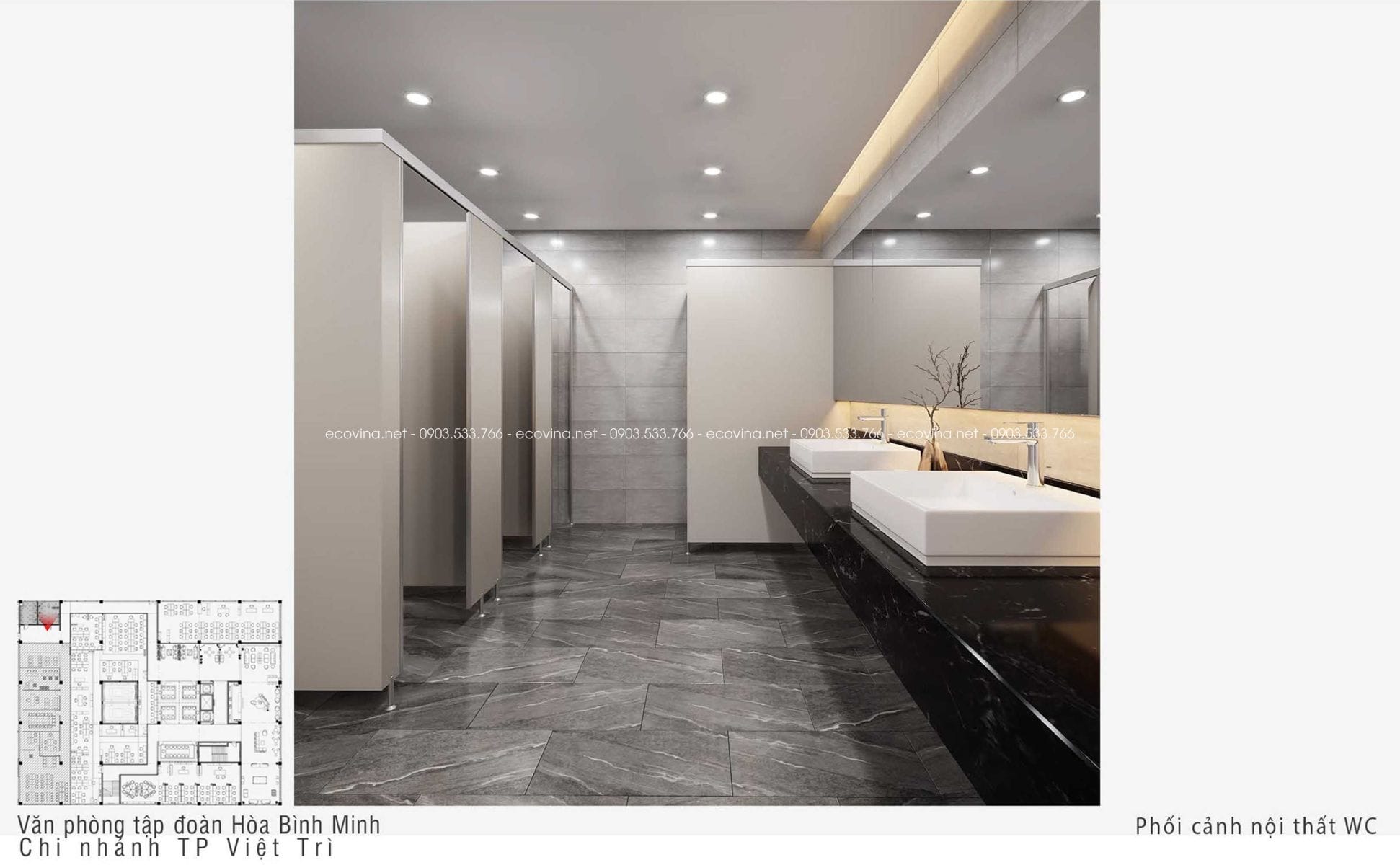 thiet ke thi cong noi that van phong Hoa Binh Minh viet tri dep 26