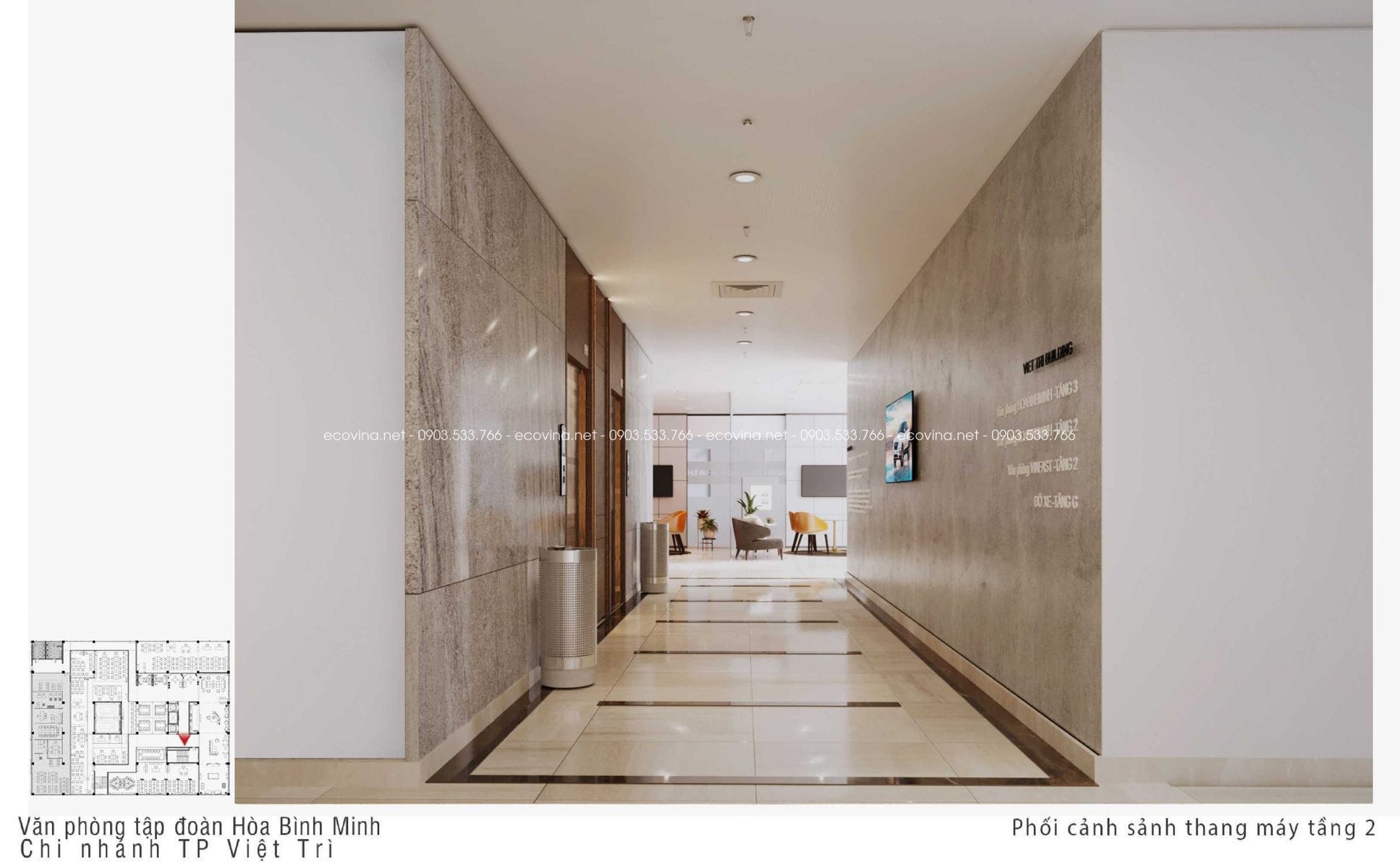 thiet ke thi cong noi that van phong Hoa Binh Minh viet tri dep 6